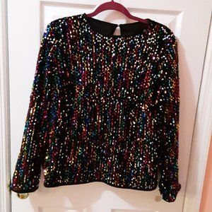 Shein sequin velvet top, size XL NWOT